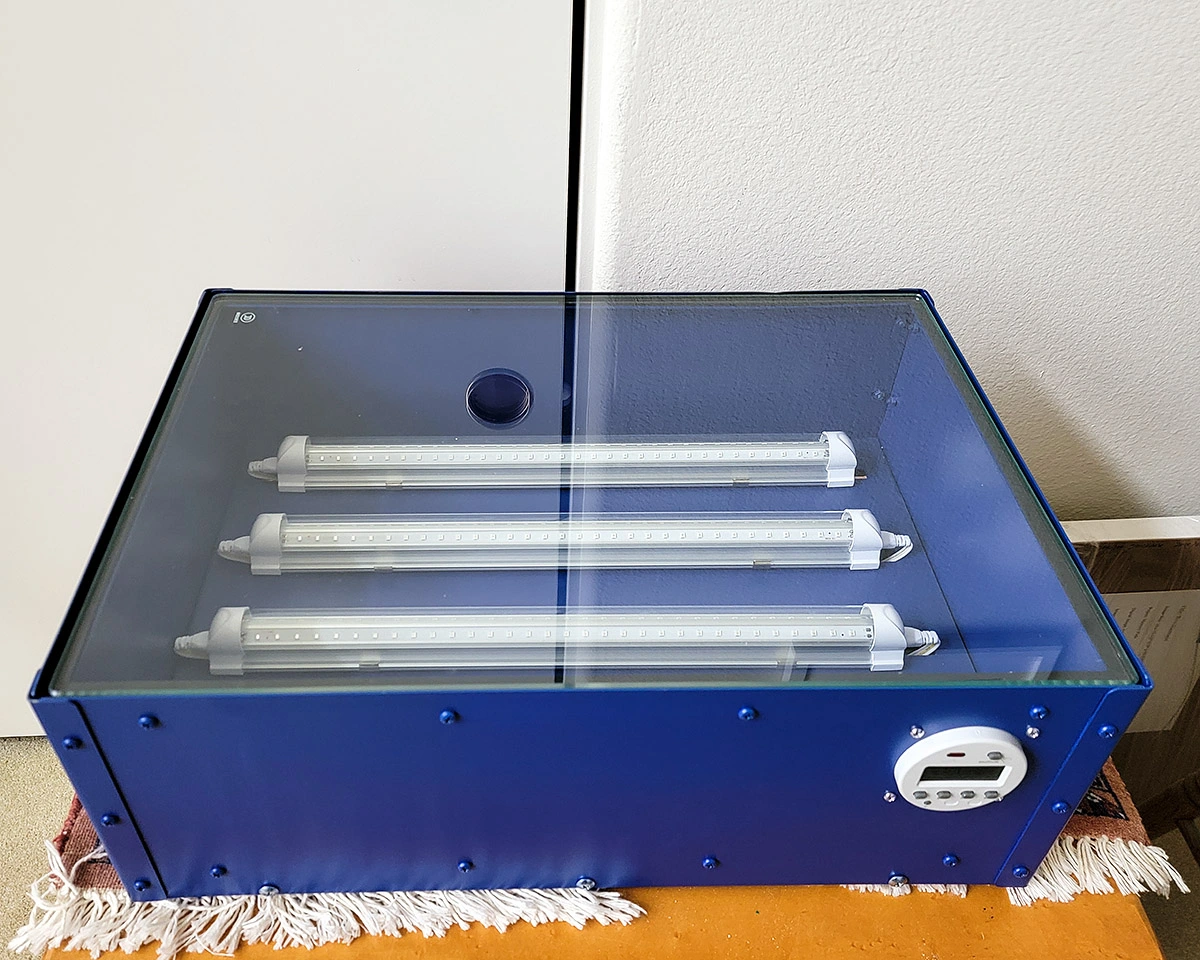 Building a UV LED light box for cyanotype and lumen printing